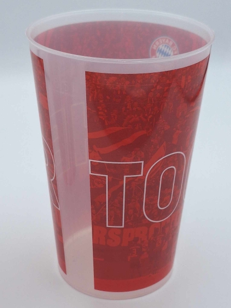 2x FC Bayern Stadion Becher - Plastik